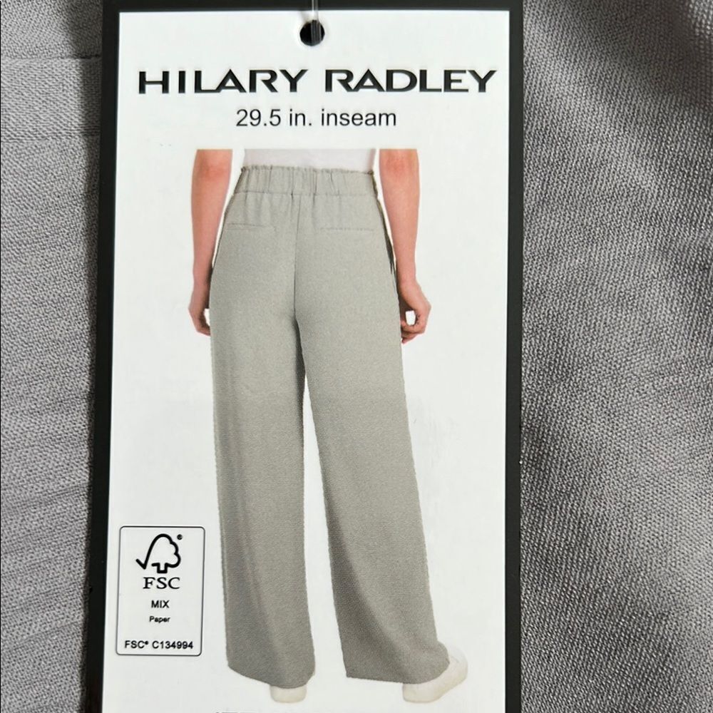 Hilary Radley Gray Wide Leg Pants High Waisted - Picture 2 of 10